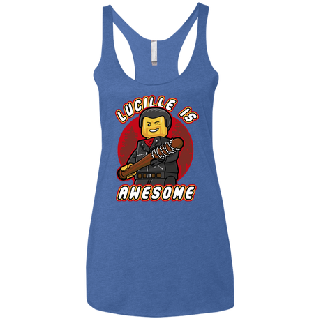 T-Shirts Vintage Royal / X-Small Lucille is Awesome Women's Triblend Racerback Tank