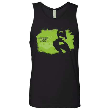 T-Shirts Black / Small Lucio Base Men's Premium Tank Top