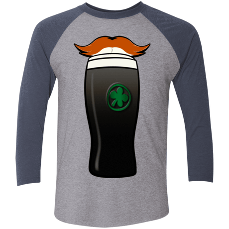 T-Shirts Premium Heather/ Vintage Navy / X-Small Luck of The Irish Men's Triblend 3/4 Sleeve