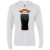 T-Shirts Heather White / X-Small Luck of The Irish Triblend Long Sleeve Hoodie Tee