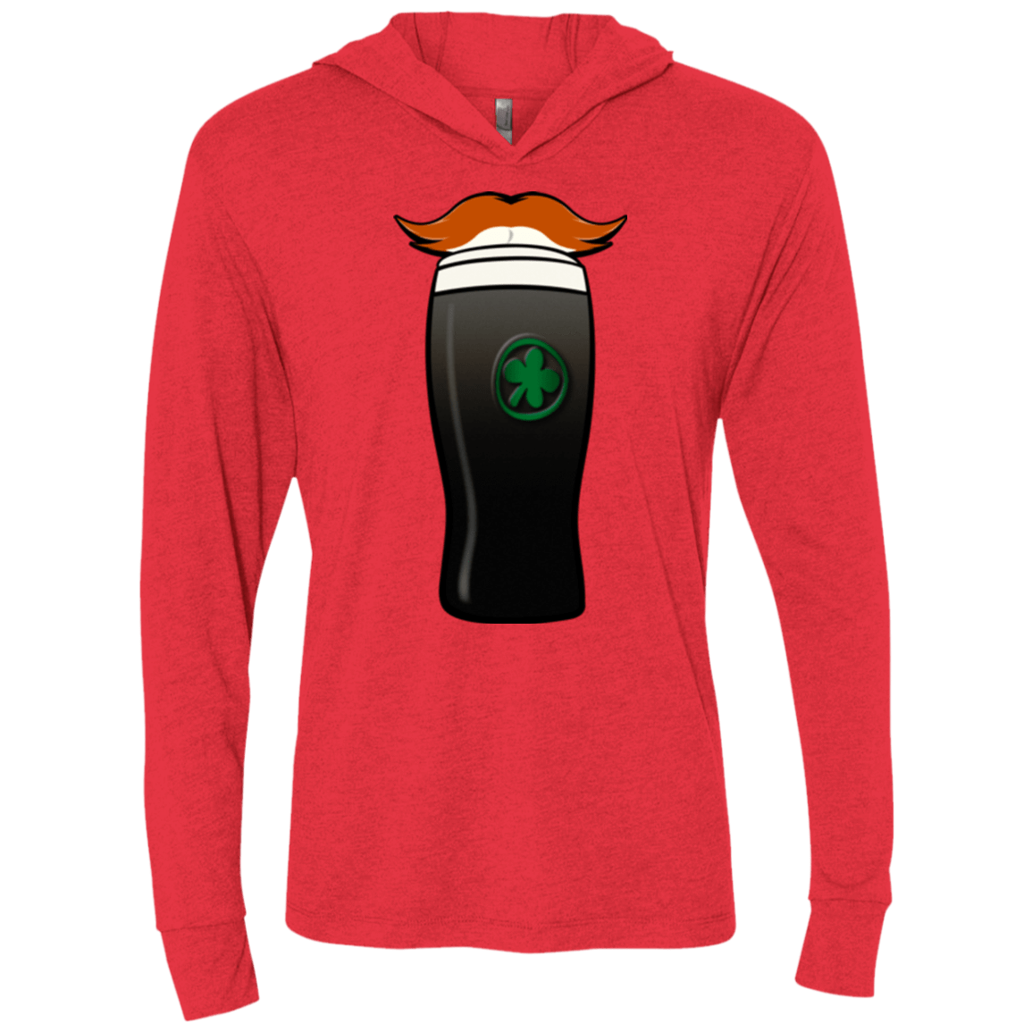 T-Shirts Vintage Red / X-Small Luck of The Irish Triblend Long Sleeve Hoodie Tee