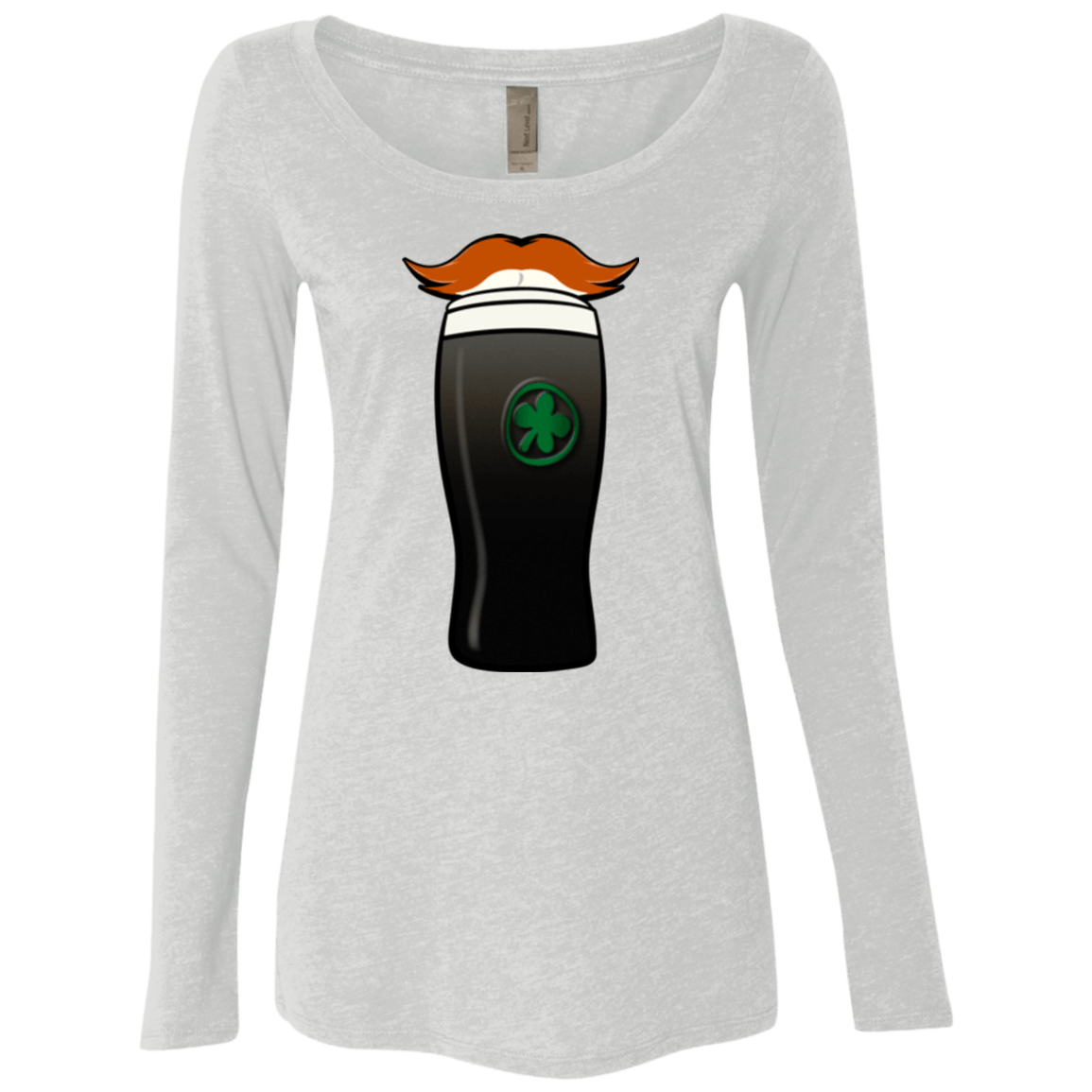 T-Shirts Heather White / Small Luck of The Irish Women's Triblend Long Sleeve Shirt