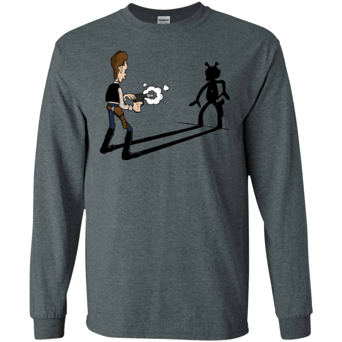 T-Shirts Dark Heather / S Lucky Han Men's Long Sleeve T-Shirt