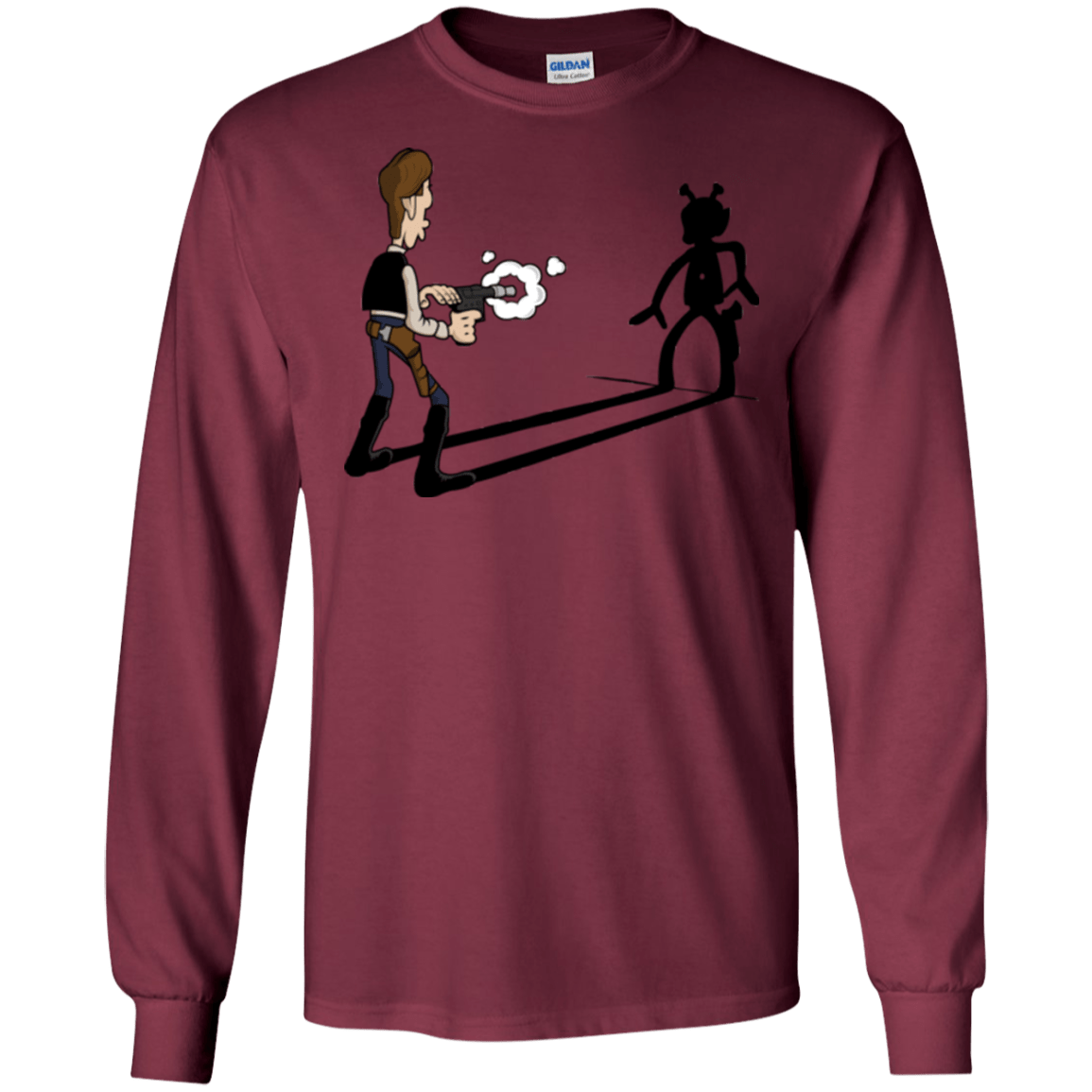 T-Shirts Maroon / S Lucky Han Men's Long Sleeve T-Shirt