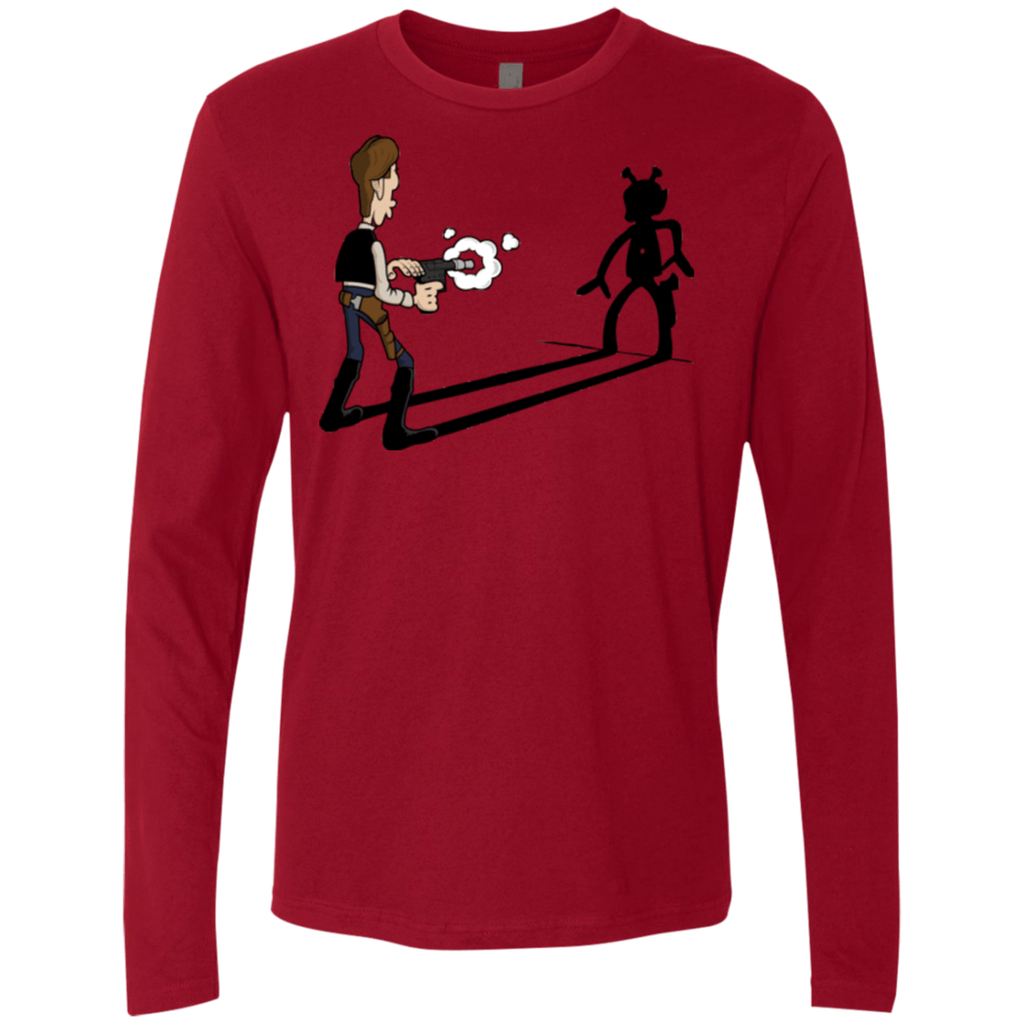 T-Shirts Cardinal / S Lucky Han Men's Premium Long Sleeve