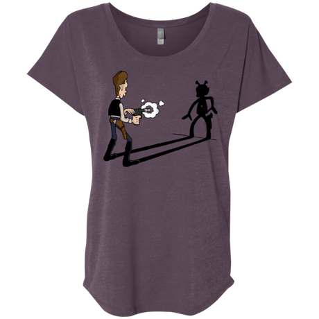 T-Shirts Vintage Purple / X-Small Lucky Han Triblend Dolman Sleeve