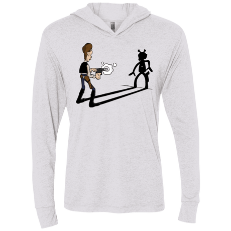 T-Shirts Heather White / X-Small Lucky Han Triblend Long Sleeve Hoodie Tee