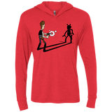 T-Shirts Vintage Red / X-Small Lucky Han Triblend Long Sleeve Hoodie Tee