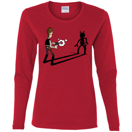 T-Shirts Red / S Lucky Han Women's Long Sleeve T-Shirt