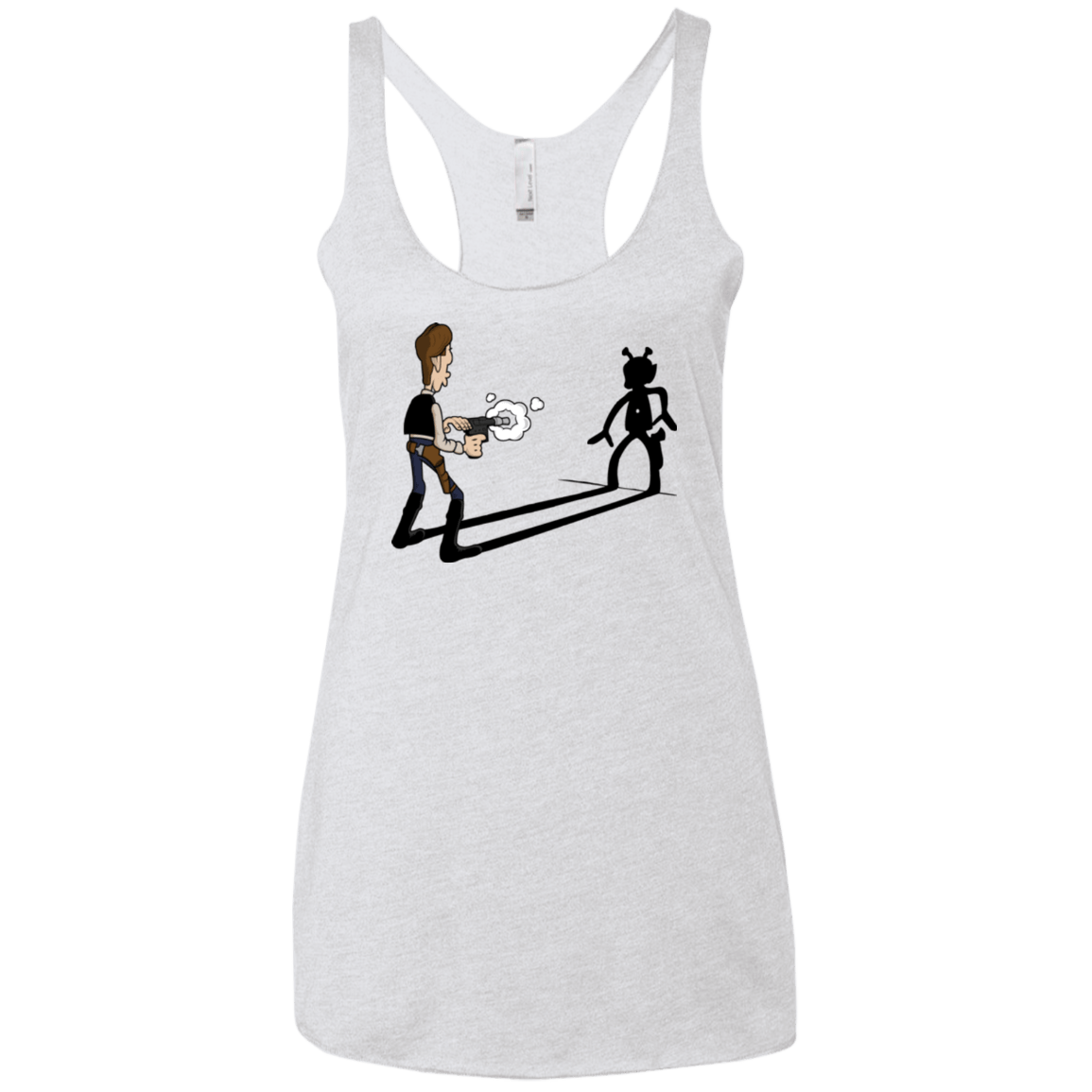 T-Shirts Heather White / X-Small Lucky Han Women's Triblend Racerback Tank