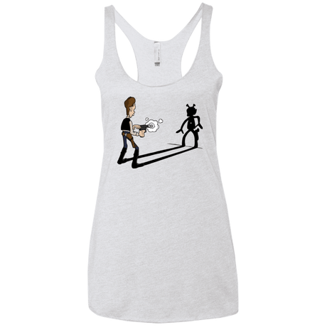 T-Shirts Heather White / X-Small Lucky Han Women's Triblend Racerback Tank