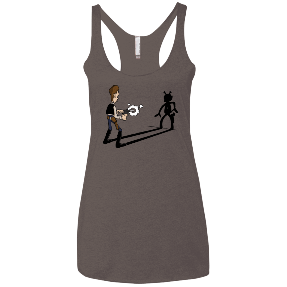 T-Shirts Macchiato / X-Small Lucky Han Women's Triblend Racerback Tank