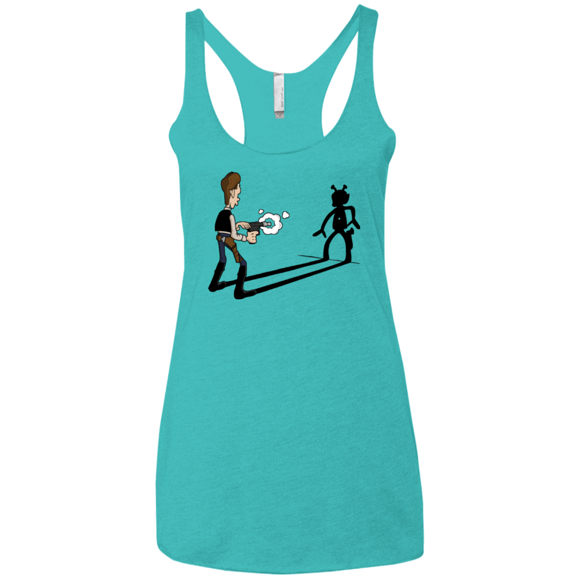 T-Shirts Tahiti Blue / X-Small Lucky Han Women's Triblend Racerback Tank