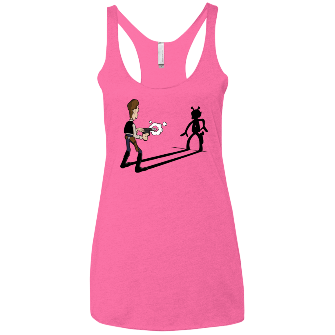 T-Shirts Vintage Pink / X-Small Lucky Han Women's Triblend Racerback Tank