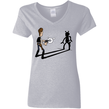 T-Shirts Sport Grey / S Lucky Han Women's V-Neck T-Shirt