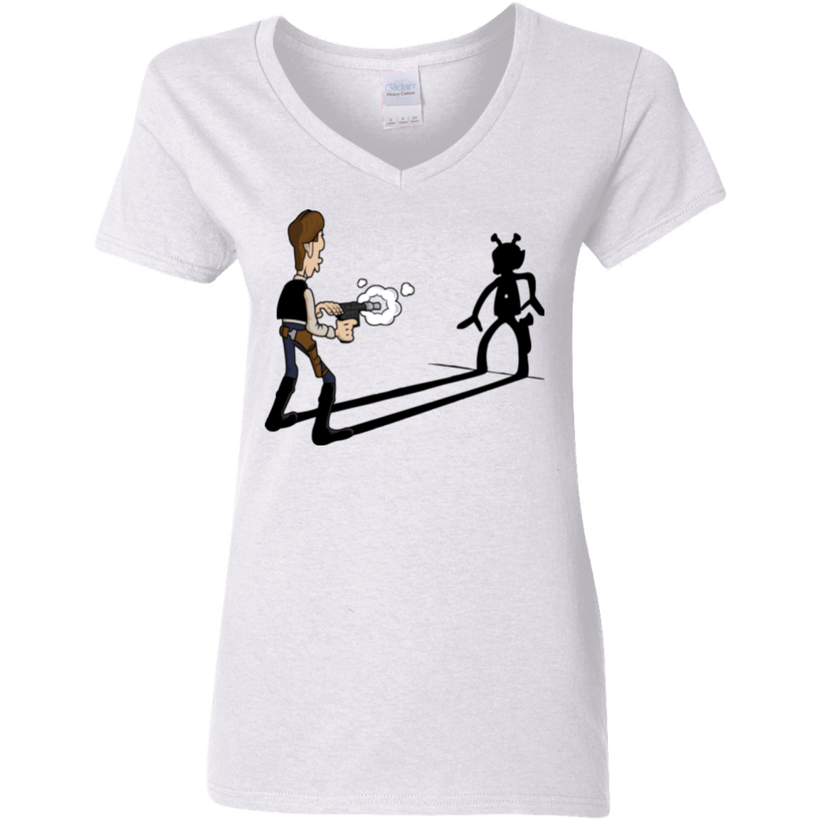 T-Shirts White / S Lucky Han Women's V-Neck T-Shirt