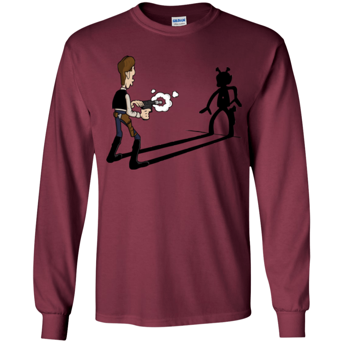 T-Shirts Maroon / YS Lucky Han Youth Long Sleeve T-Shirt