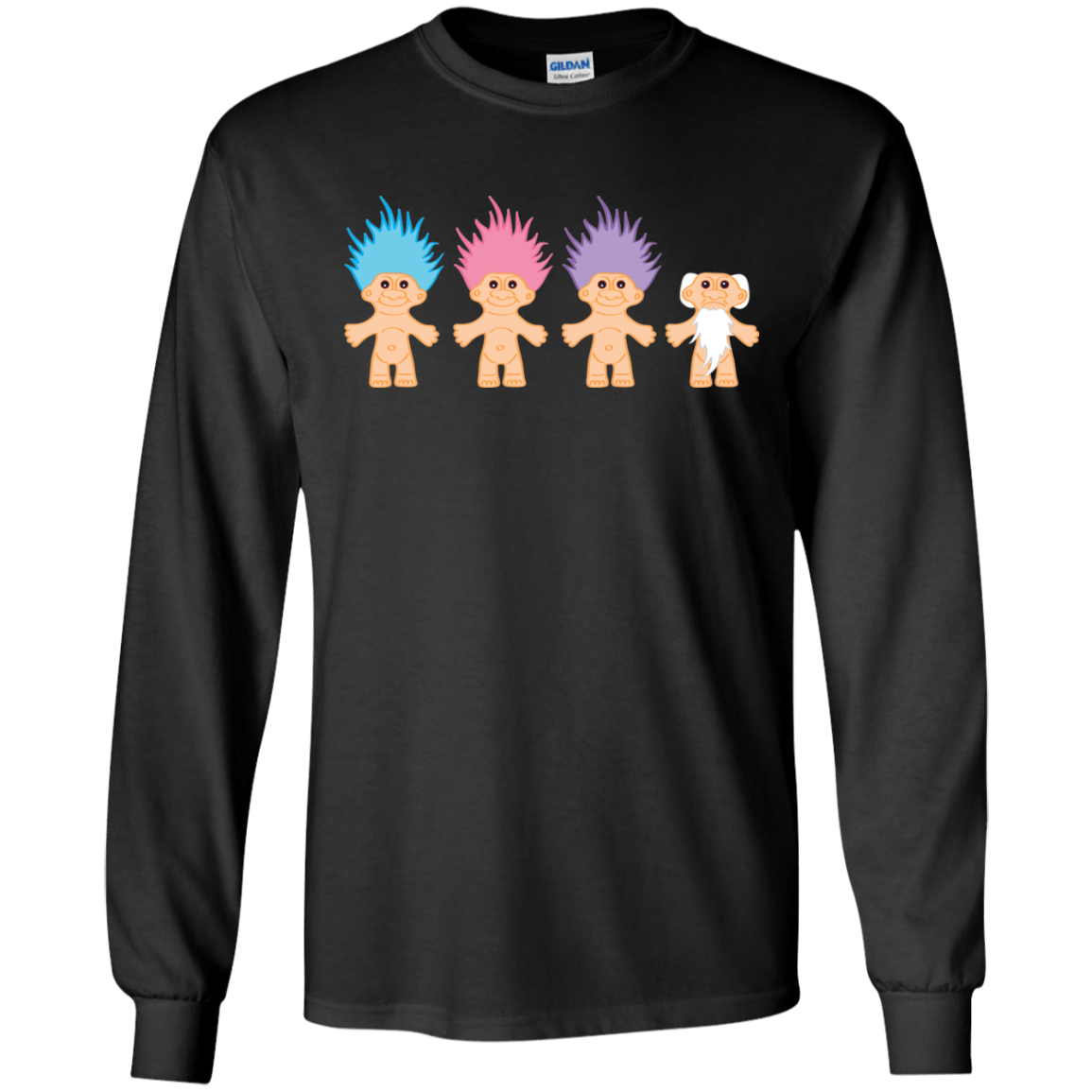 T-Shirts Black / S Lucky Trolls Men's Long Sleeve T-Shirt