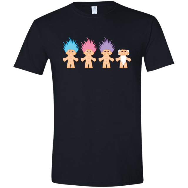 T-Shirts Black / X-Small Lucky Trolls Men's Semi-Fitted Softstyle