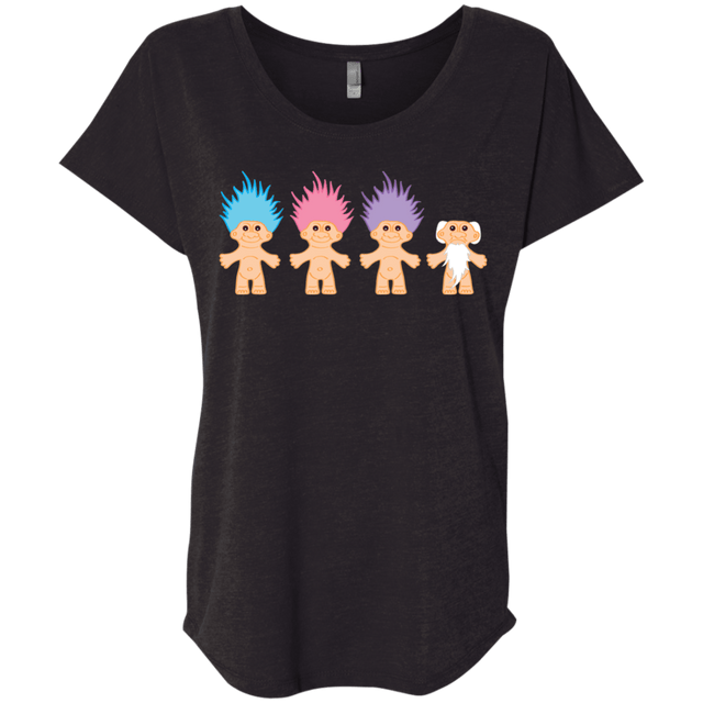 T-Shirts Vintage Black / X-Small Lucky Trolls Triblend Dolman Sleeve