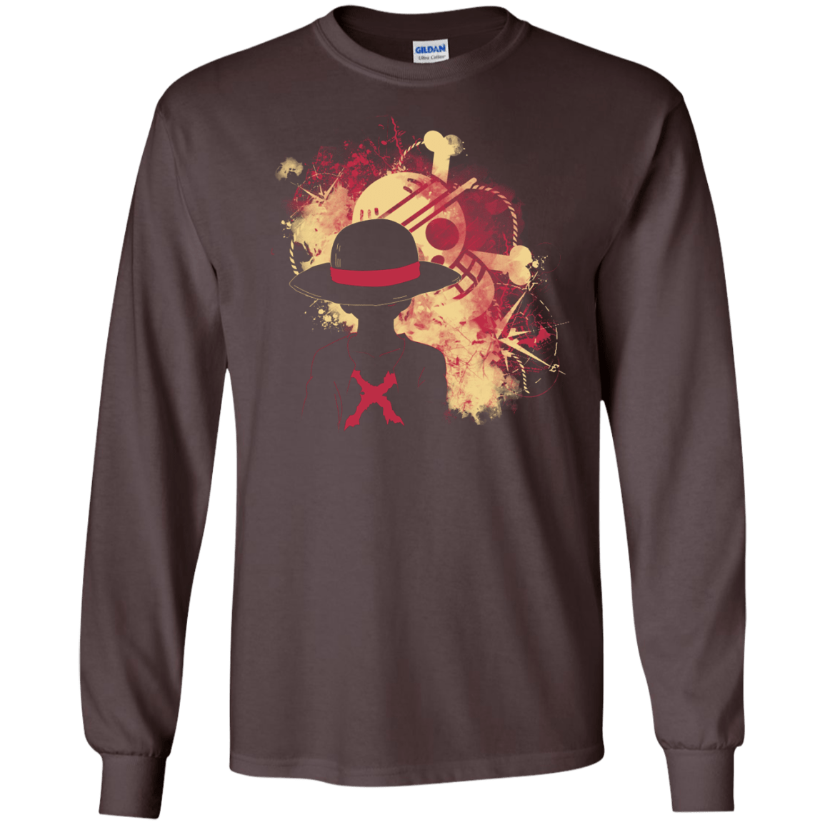 T-Shirts Dark Chocolate / S Luffy 2018 Men's Long Sleeve T-Shirt