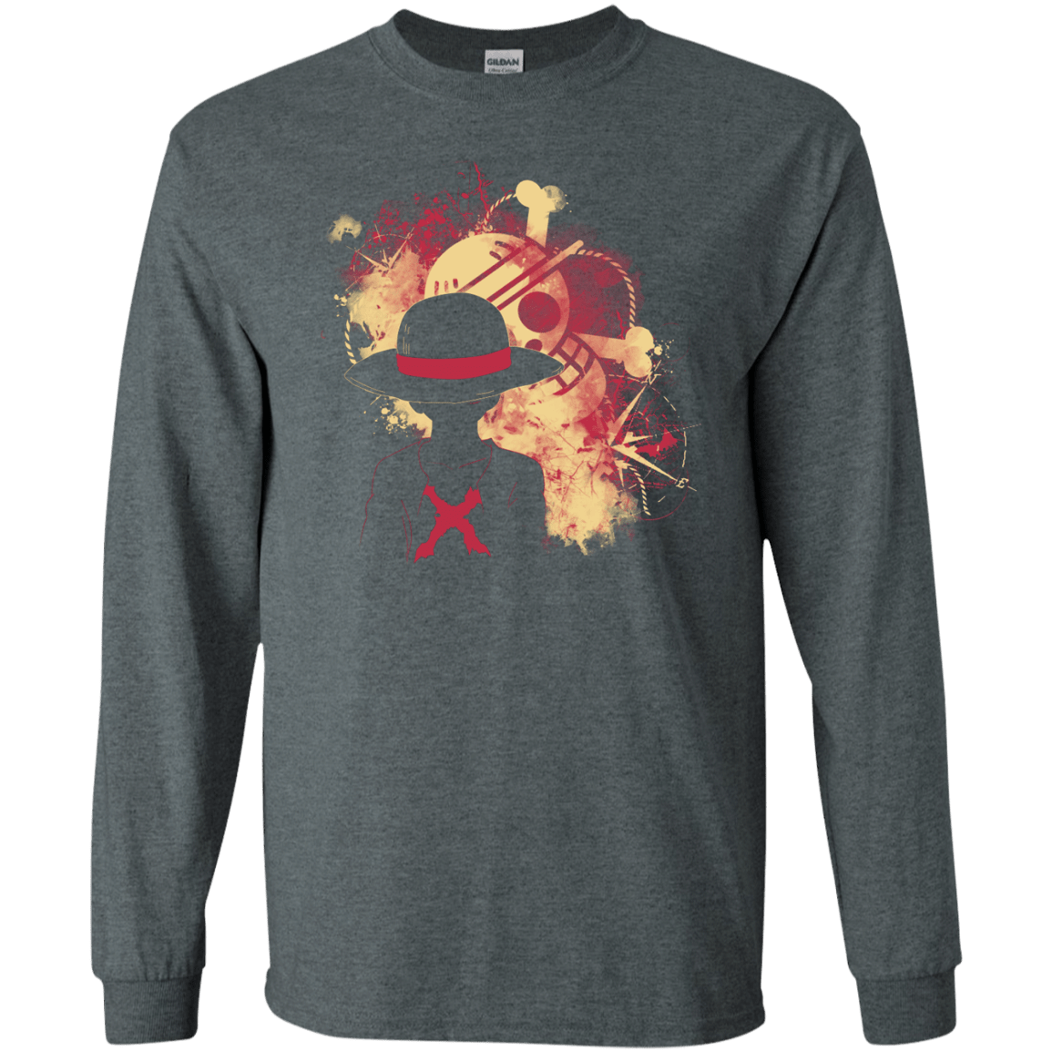 T-Shirts Dark Heather / S Luffy 2018 Men's Long Sleeve T-Shirt