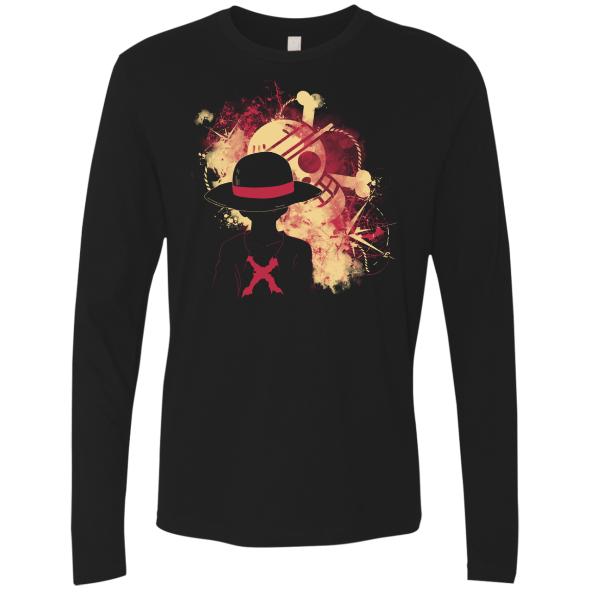 T-Shirts Black / S Luffy 2018 Men's Premium Long Sleeve