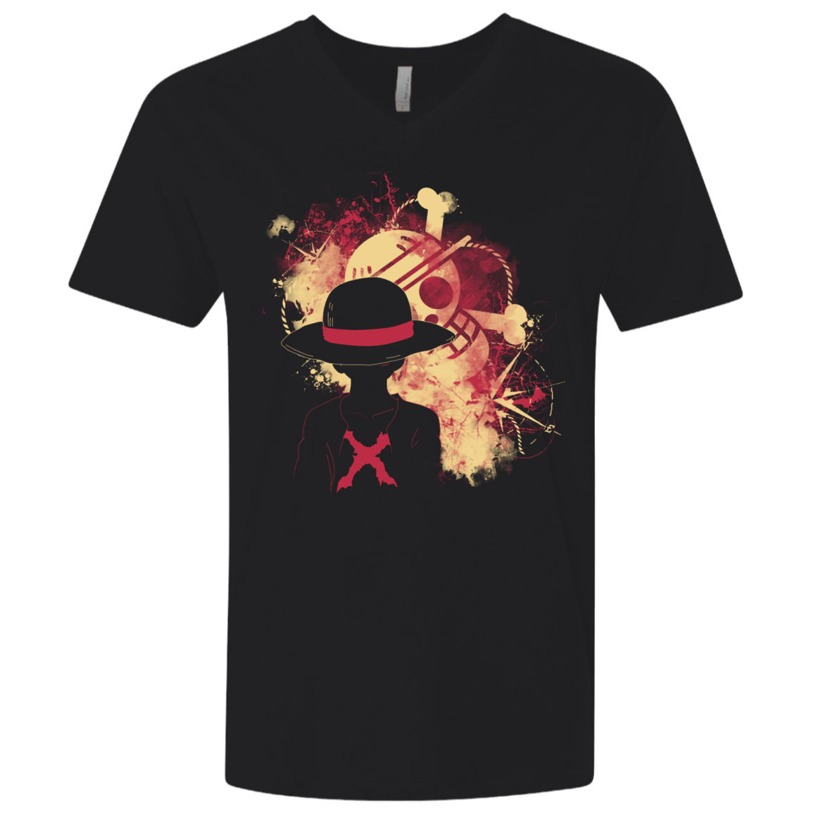 T-Shirts Black / X-Small Luffy 2018 Men's Premium V-Neck
