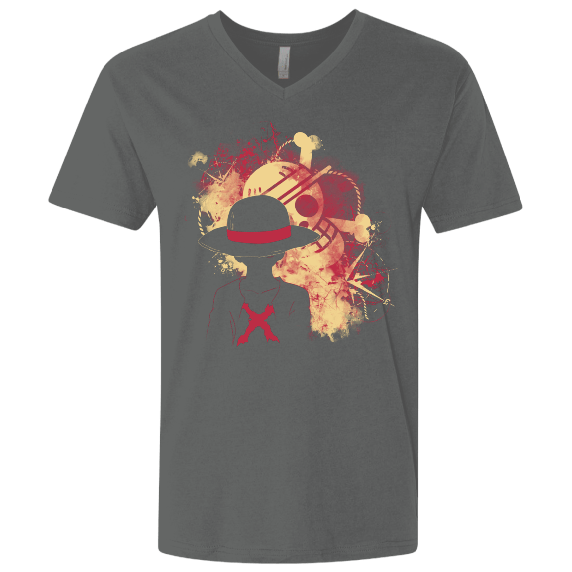 T-Shirts Heavy Metal / X-Small Luffy 2018 Men's Premium V-Neck
