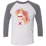 T-Shirts Heather White/Premium Heather / X-Small Luffy 2018 Men's Triblend 3/4 Sleeve