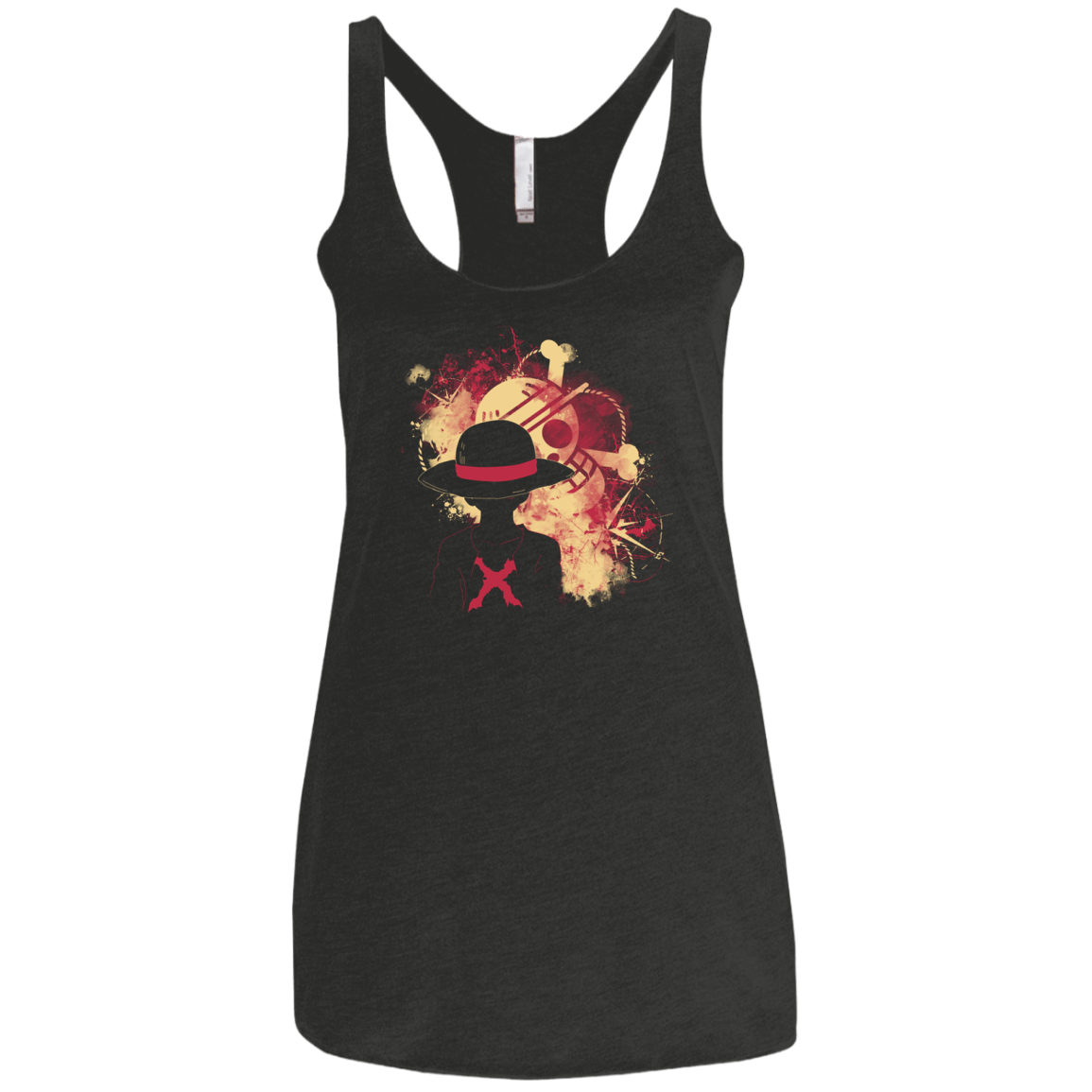 T-Shirts Vintage Black / X-Small Luffy 2018 Women's Triblend Racerback Tank