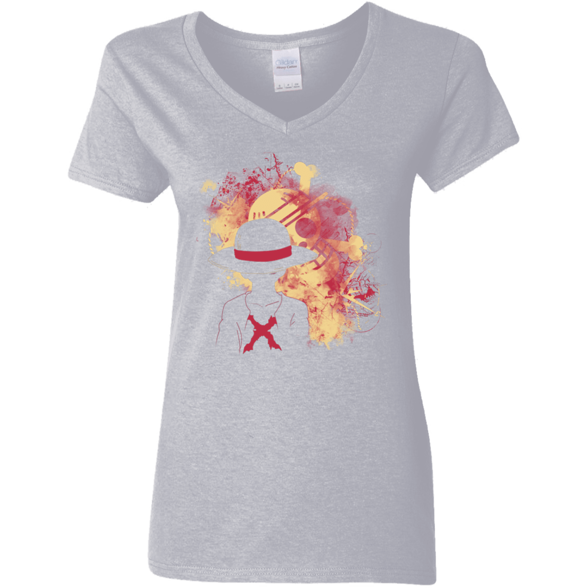 T-Shirts Sport Grey / S Luffy 2018 Women's V-Neck T-Shirt