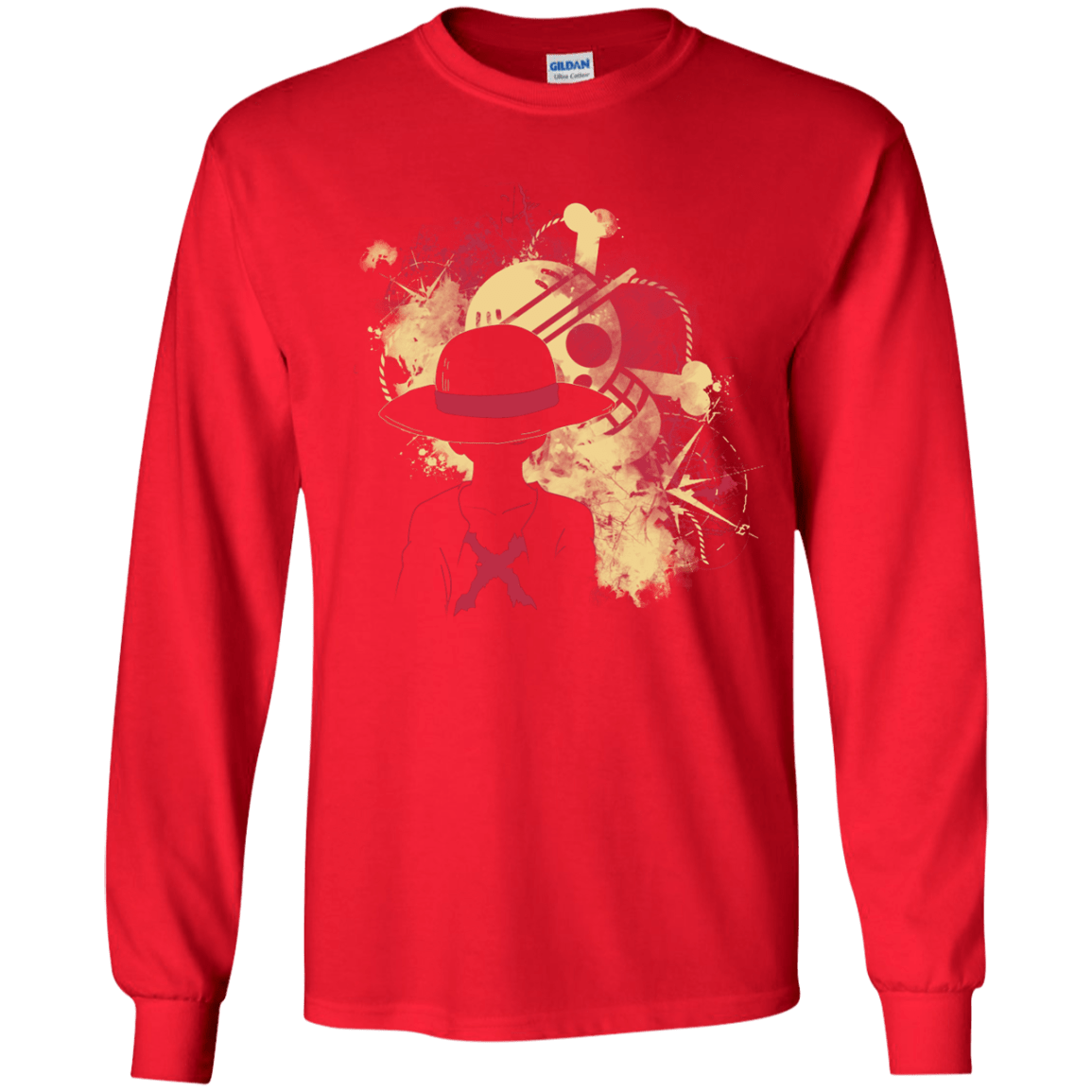T-Shirts Red / YS Luffy 2018 Youth Long Sleeve T-Shirt