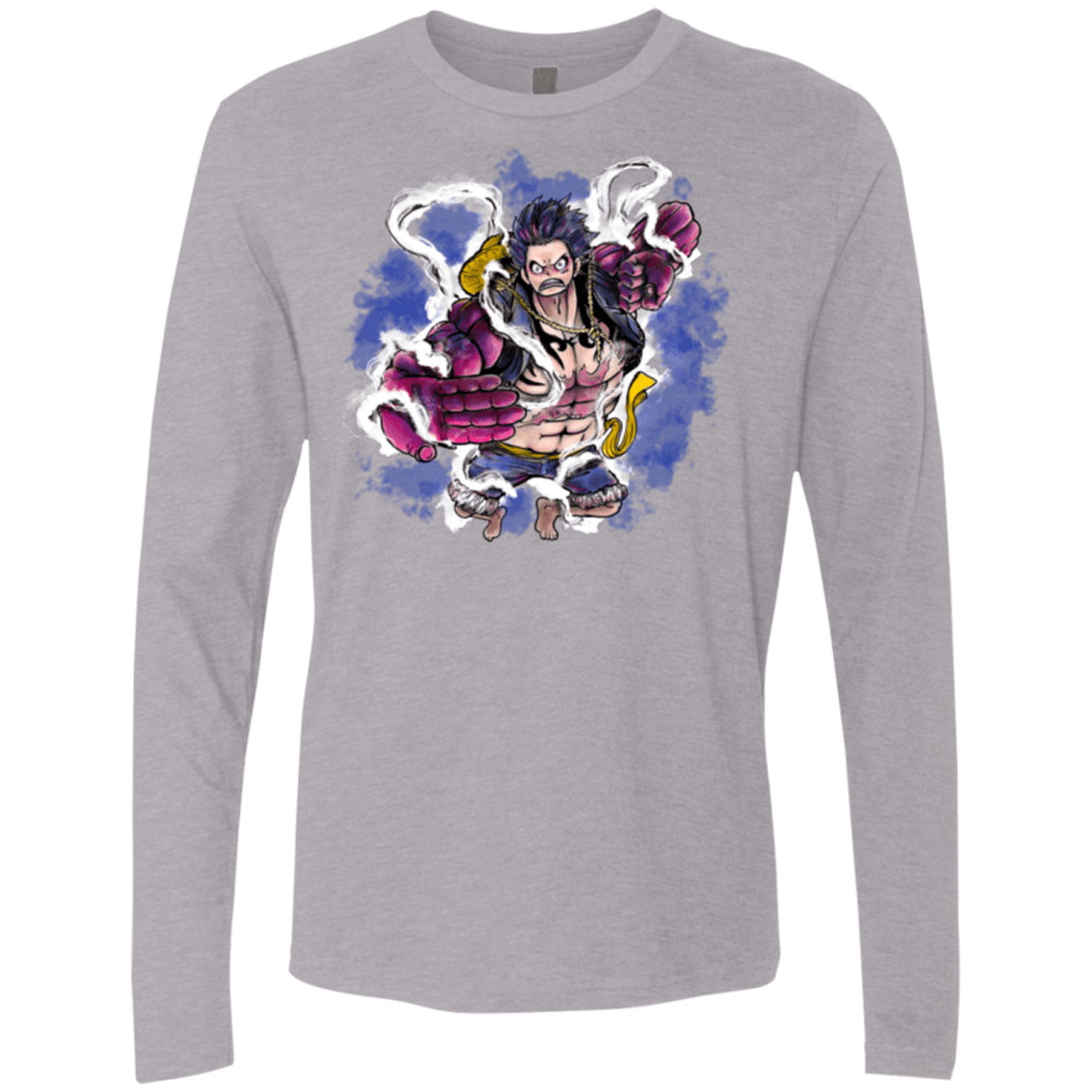 T-Shirts Heather Grey / Small Luffy 3 Men's Premium Long Sleeve