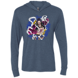 T-Shirts Indigo / X-Small Luffy 3 Triblend Long Sleeve Hoodie Tee