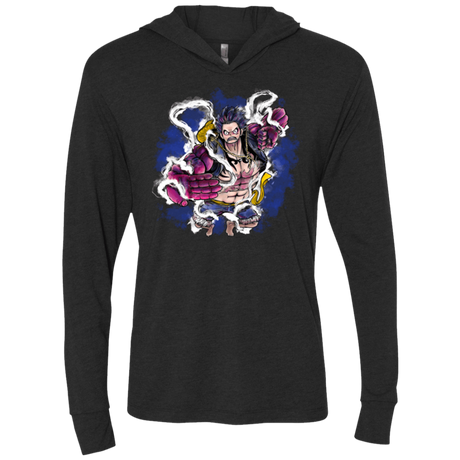 T-Shirts Vintage Black / X-Small Luffy 3 Triblend Long Sleeve Hoodie Tee