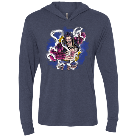 T-Shirts Vintage Navy / X-Small Luffy 3 Triblend Long Sleeve Hoodie Tee