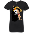 T-Shirts Black / YXS Luffy Flag One Piece Girls Premium T-Shirt