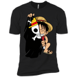 T-Shirts Black / X-Small Luffy Flag One Piece Men's Premium T-Shirt