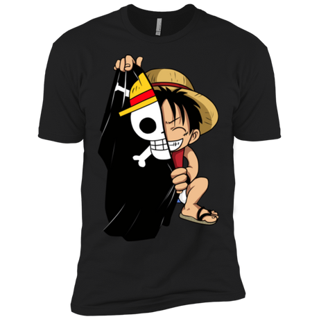 T-Shirts Black / X-Small Luffy Flag One Piece Men's Premium T-Shirt