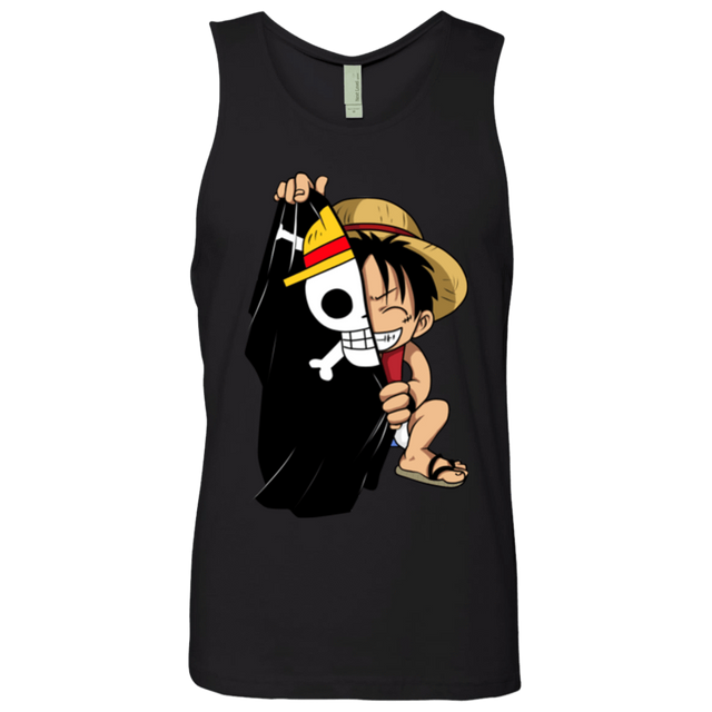 T-Shirts Black / Small Luffy Flag One Piece Men's Premium Tank Top