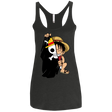 T-Shirts Vintage Black / X-Small Luffy Flag One Piece Women's Triblend Racerback Tank