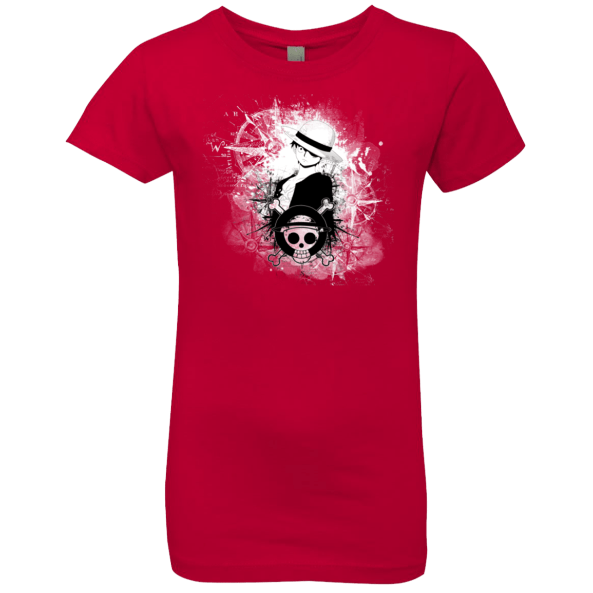 T-Shirts Red / YXS Luffy Girls Premium T-Shirt