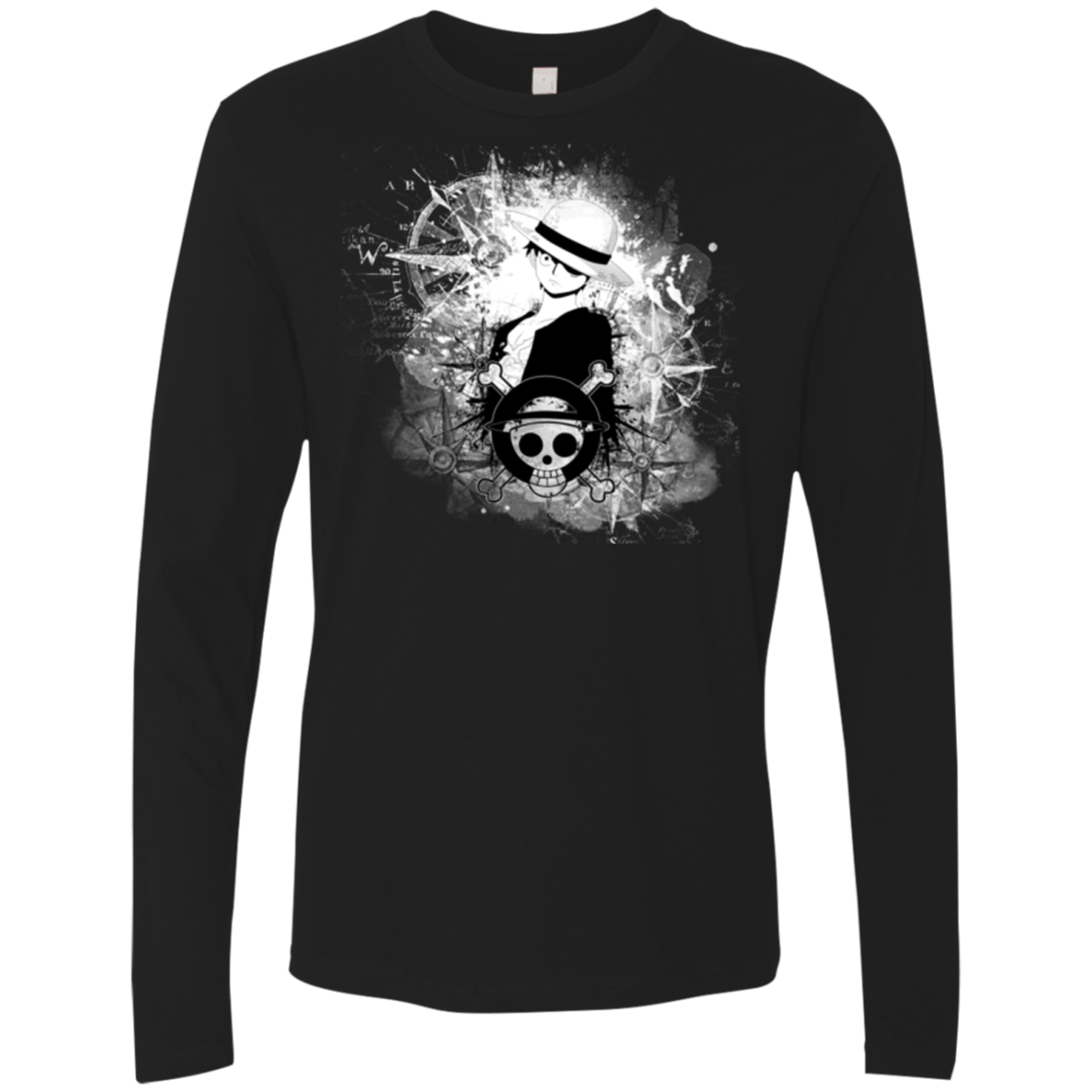 T-Shirts Black / Small Luffy Men's Premium Long Sleeve