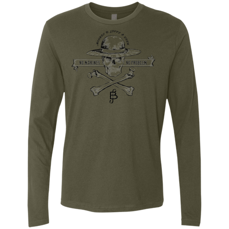 T-Shirts Military Green / Small Luffy Men's Premium Long Sleeve