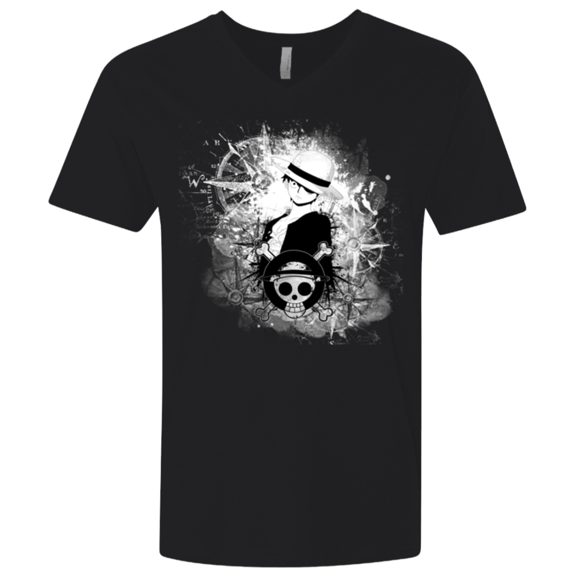 T-Shirts Black / X-Small Luffy Men's Premium V-Neck