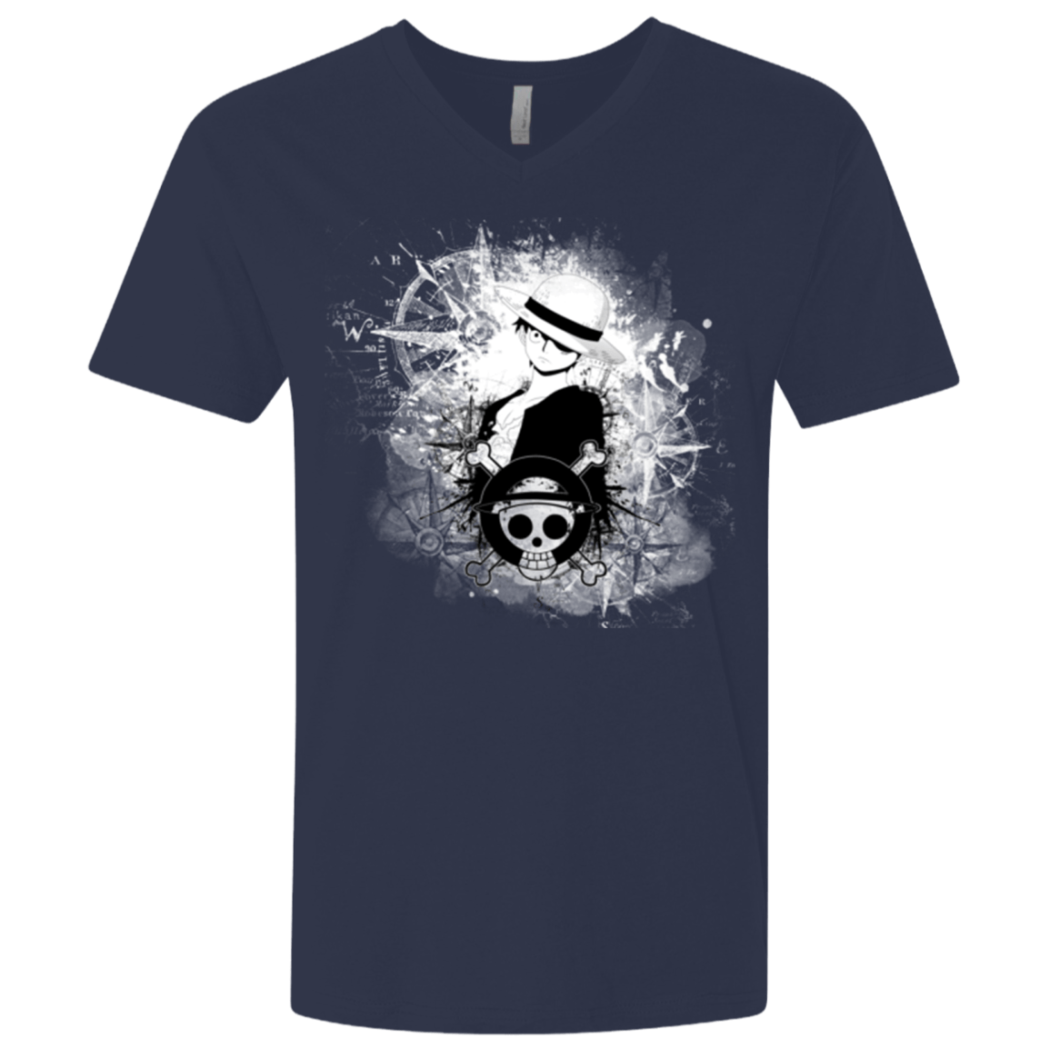 T-Shirts Midnight Navy / X-Small Luffy Men's Premium V-Neck