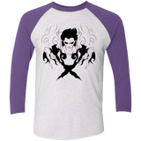 T-Shirts Heather White/Purple Rush / X-Small Luffy Men's Triblend 3/4 Sleeve
