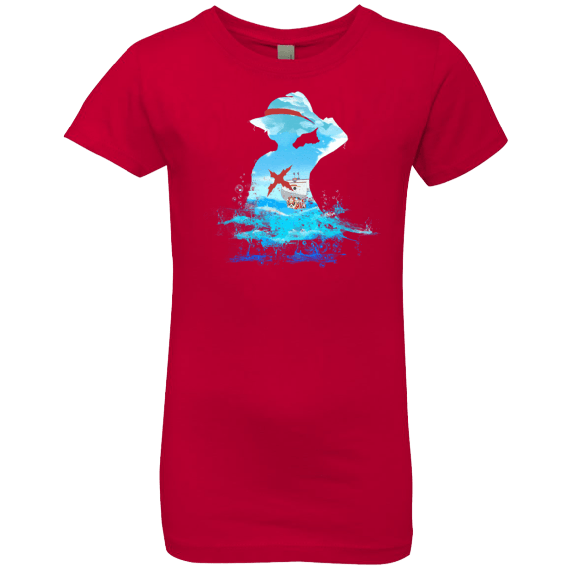 T-Shirts Red / YXS Luffy sea 2 Girls Premium T-Shirt
