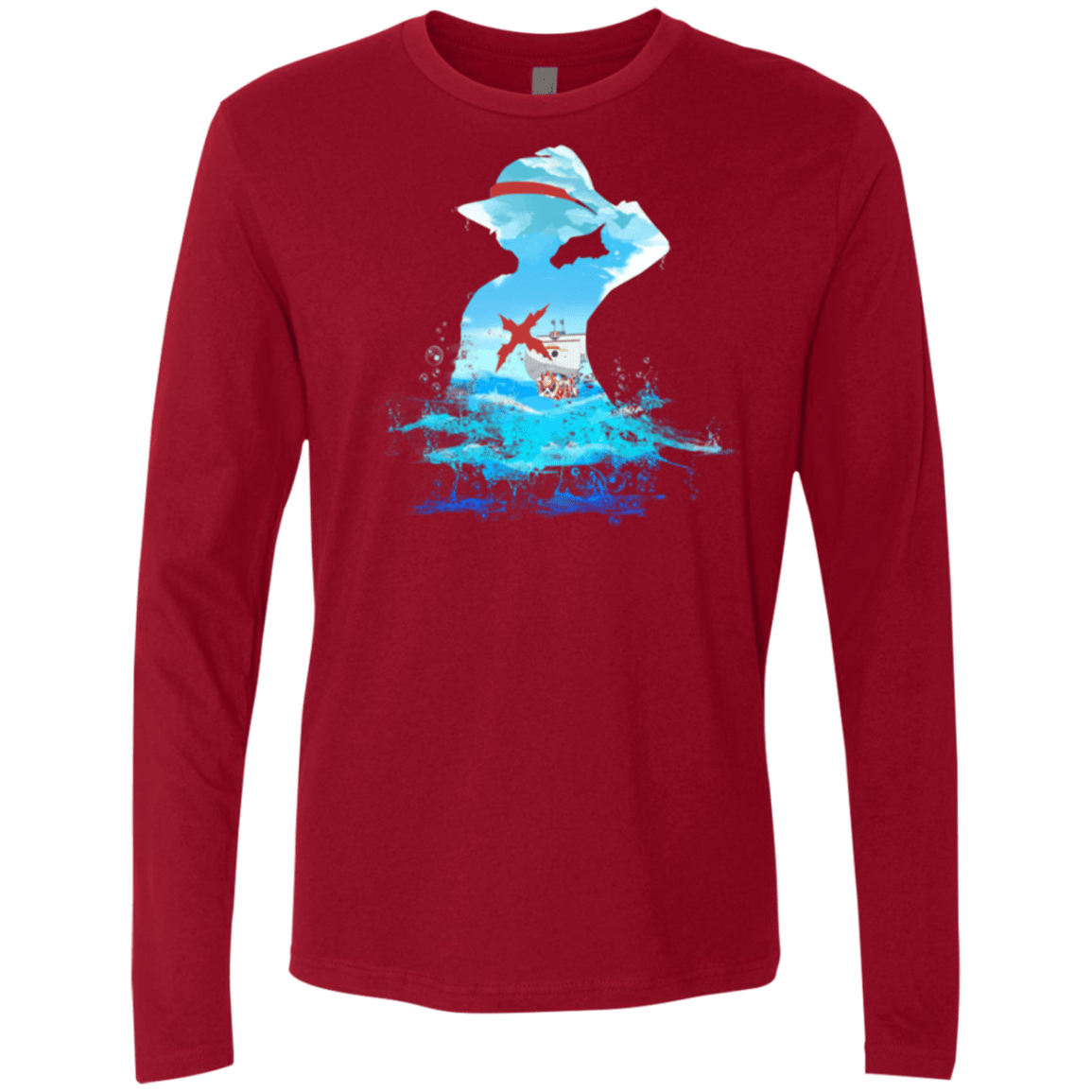T-Shirts Cardinal / Small Luffy sea 2 Men's Premium Long Sleeve
